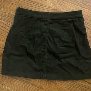 Aritzia dark green corduroy skirt